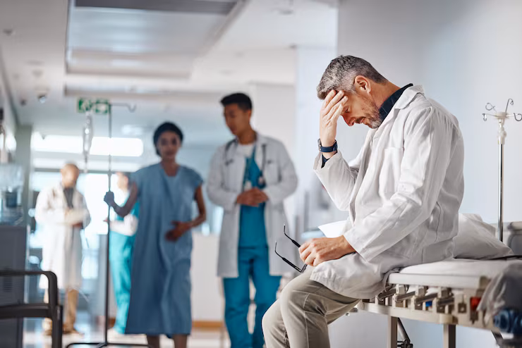 stress hopital medecin maux tete soins sante erreur echec surmene fatigue medecin professionnel clinique douleur fatigue migraine epuisement depression 590464 326020